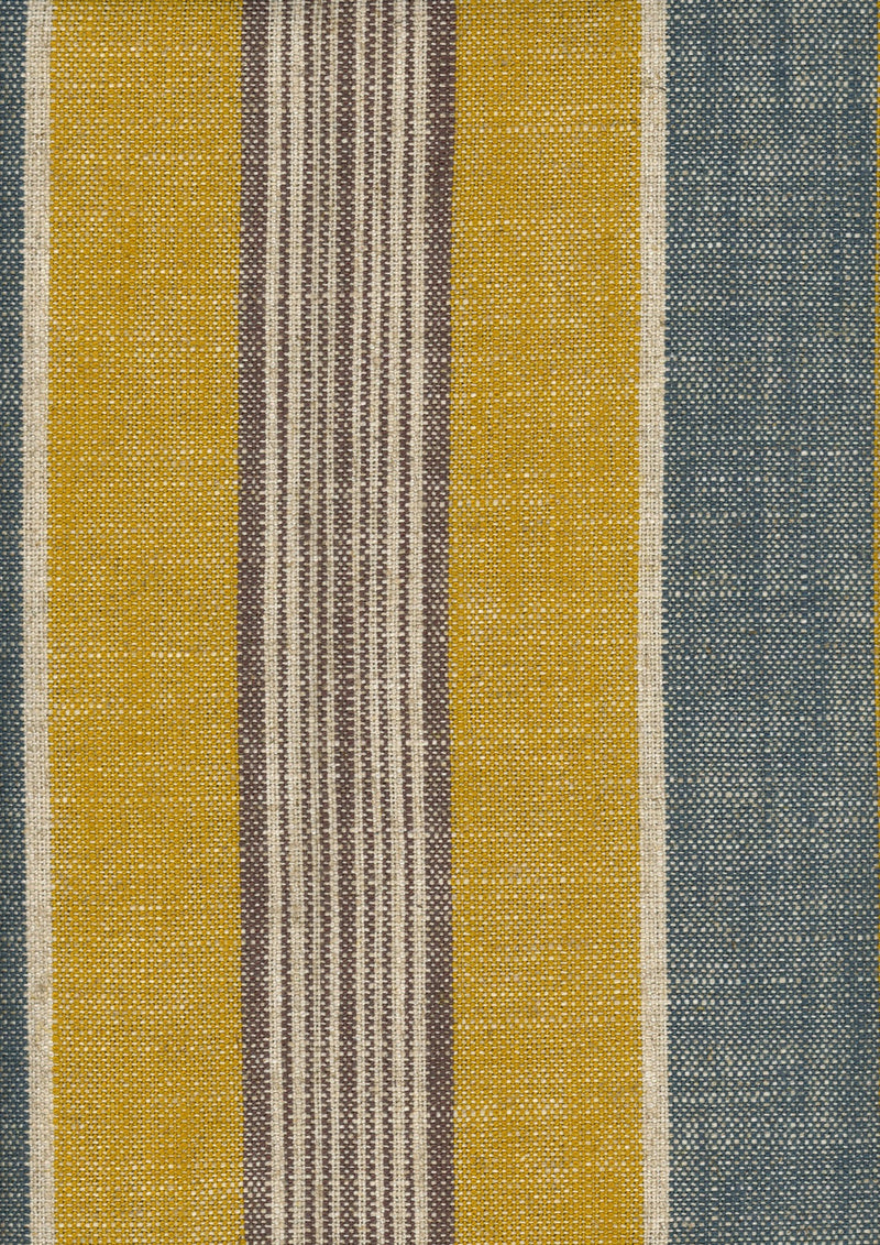 Multistripes Curry Piccadilly Fabric by Coordonné