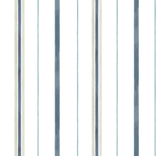 Rolling Stripes Aqua Cotswolds Fabric by Coordonné