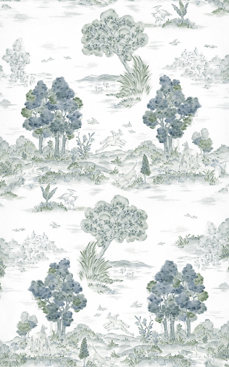 Royal Oak Aqua Cotswolds Fabric by Coordonné