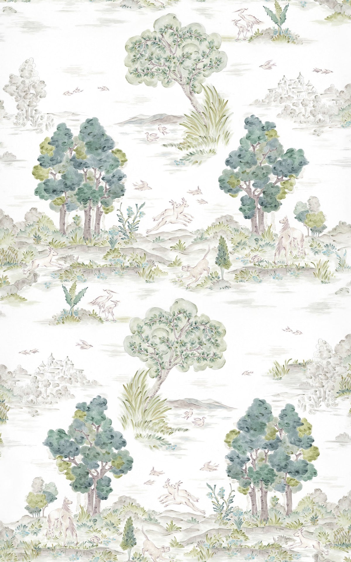 Royal Oak Mint Cotswolds Fabric by Coordonné