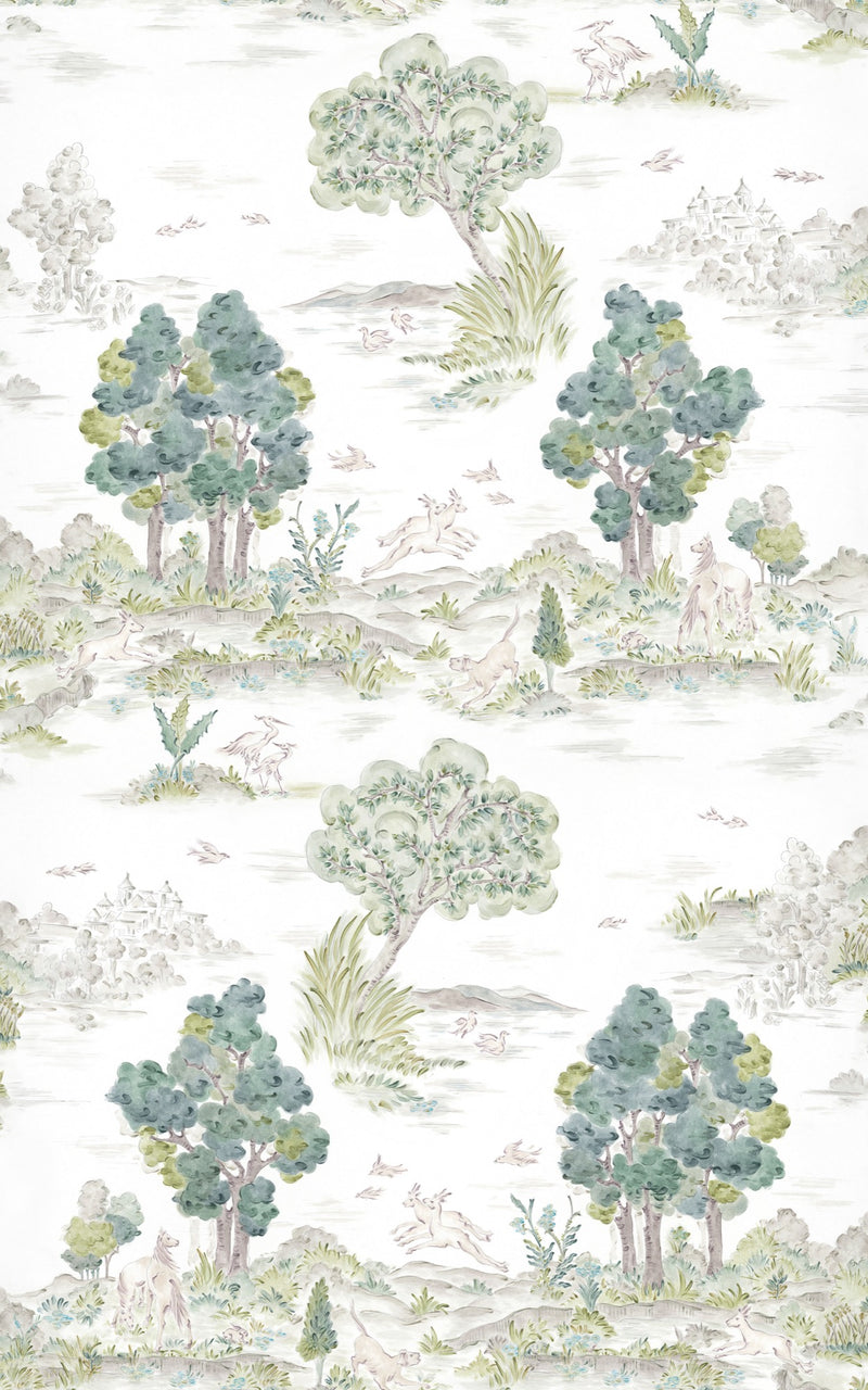 Royal Oak Mint Cotswolds Fabric by Coordonné