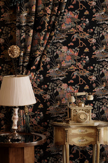 Sacred Pheasants Onyx Forbidden City Fabric by Coordonné
