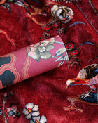 Sacred Pheasants Ruby Forbidden City Fabric by Coordonné