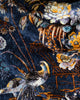 Sacred Pheasants Sapphire Forbidden City Fabric by Coordonné