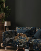 Sacred Pheasants Sapphire Forbidden City Fabric by Coordonné