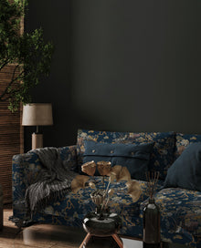 Sacred Pheasants Sapphire Forbidden City Fabric by Coordonné