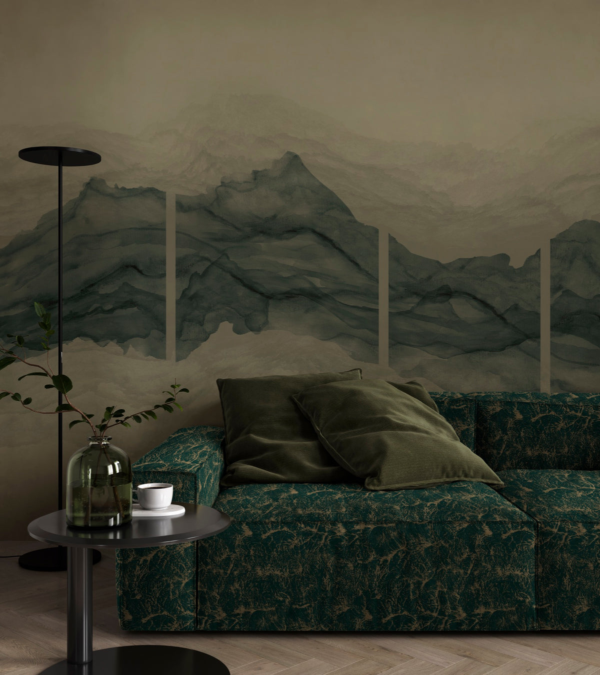 Sepia Emerald Artisan Fabric by Coordonné