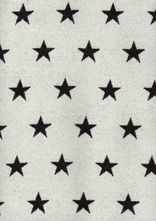 Stars Black Piccadilly Fabric by Coordonné