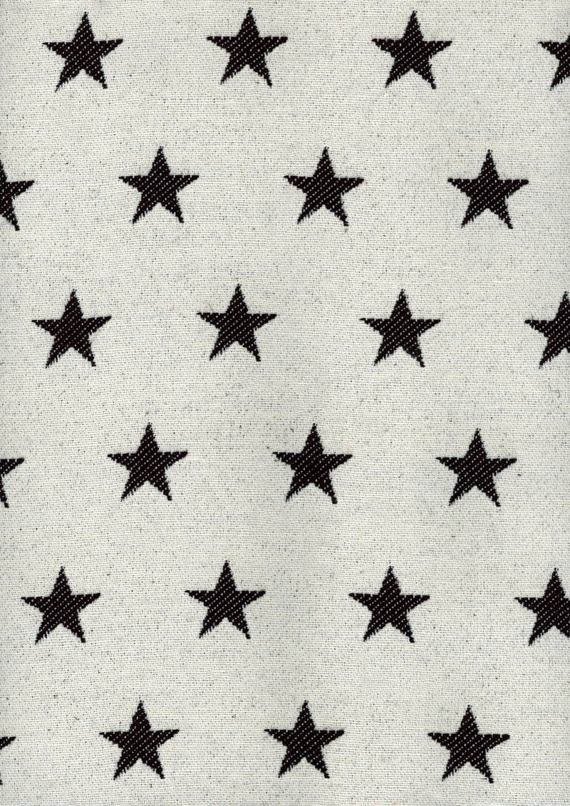 Stars Black Piccadilly Fabric by Coordonné