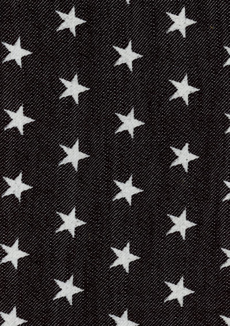 Stars Black Piccadilly Fabric by Coordonné