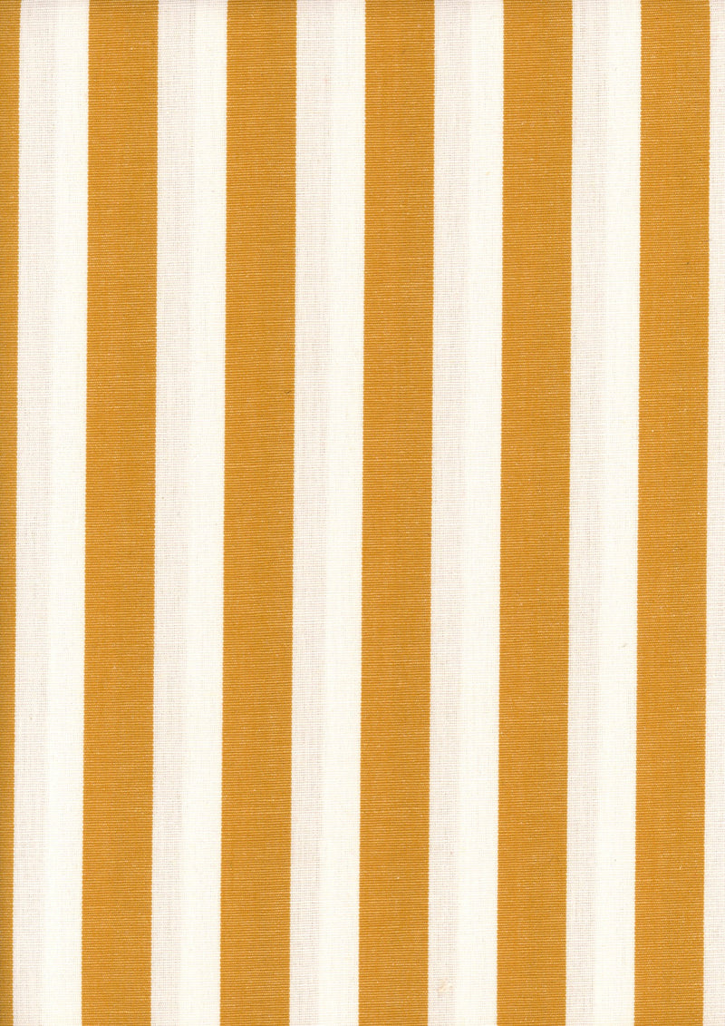 Stripes Curry Piccadilly Fabric by Coordonné