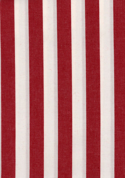 Stripes Red Piccadilly Fabric by Coordonné