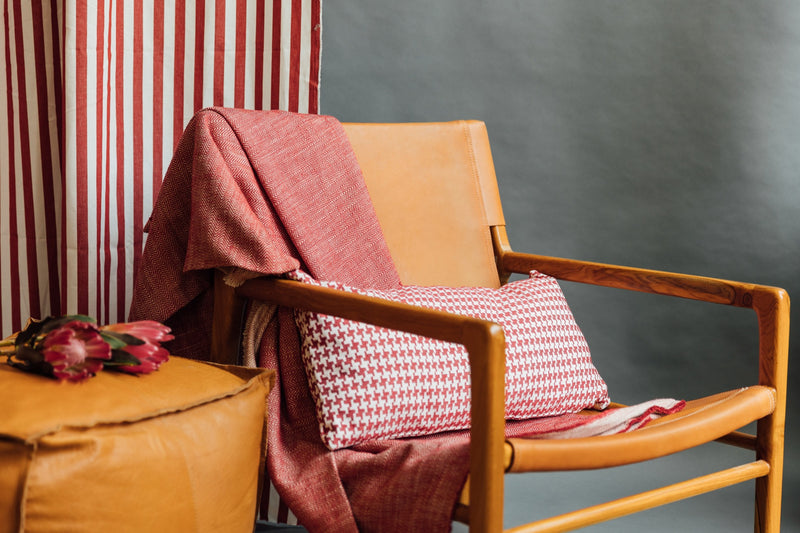 Stripes Red Piccadilly Fabric by Coordonné