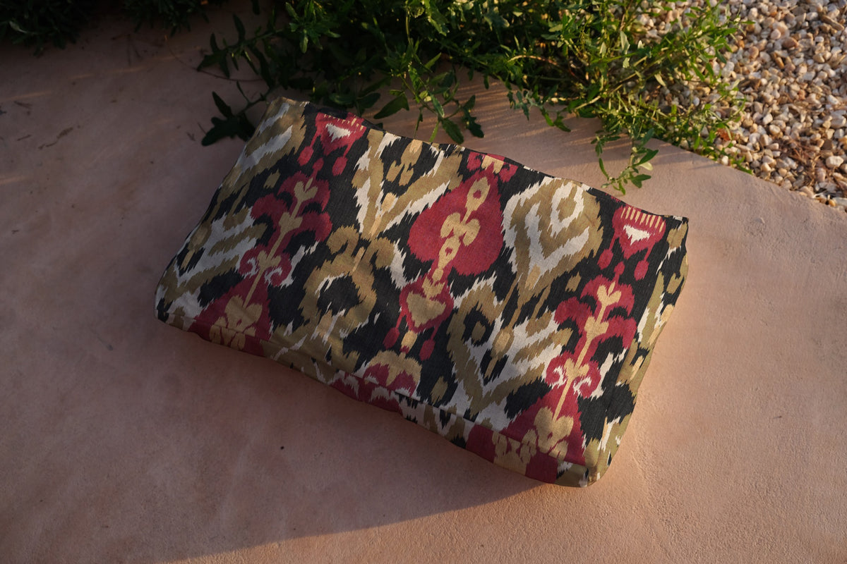 Uzbek Black Ikart Outdoor II Fabric by Coordonné