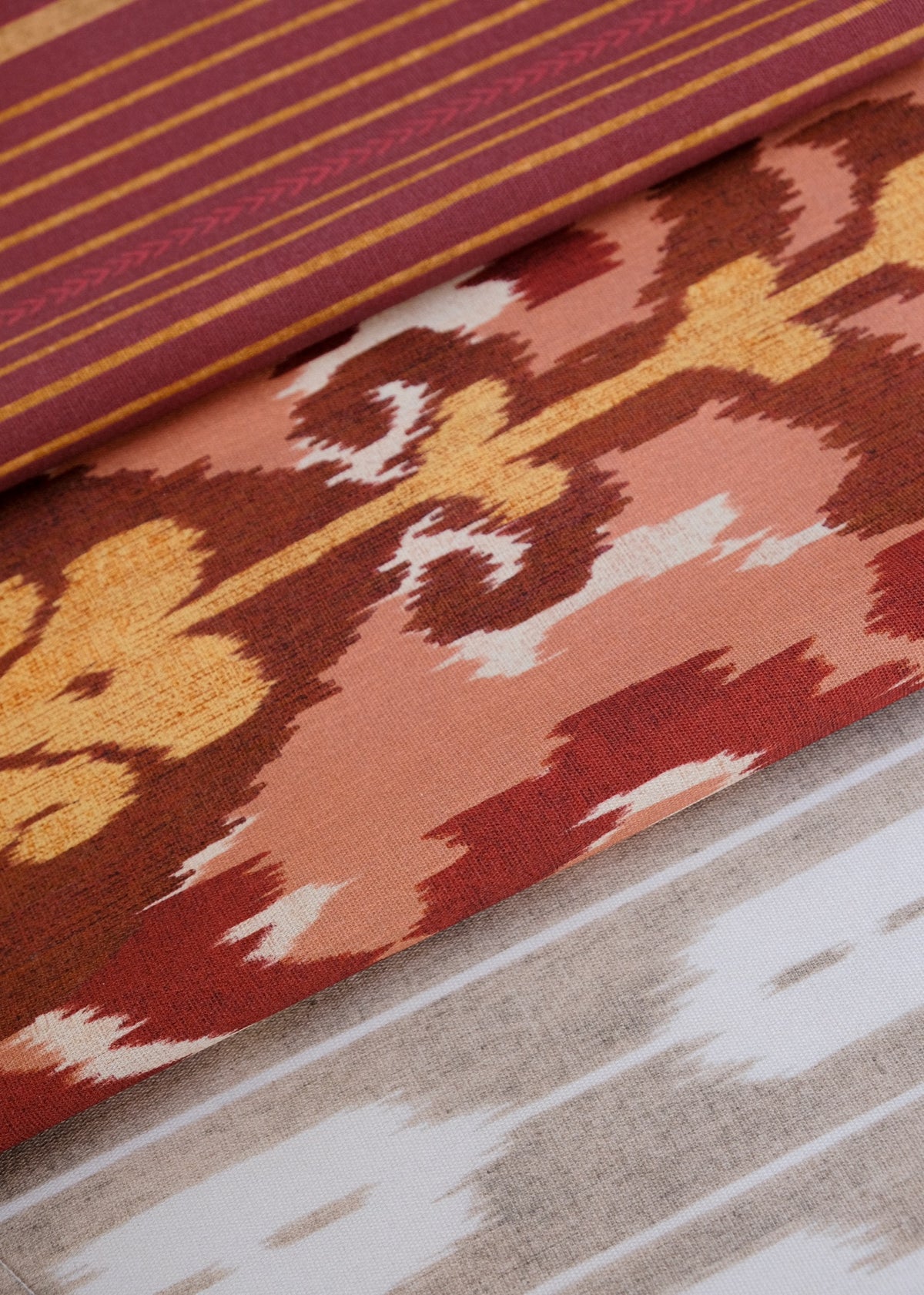 Uzbek Clay Ikart Outdoor II Fabric by Coordonné