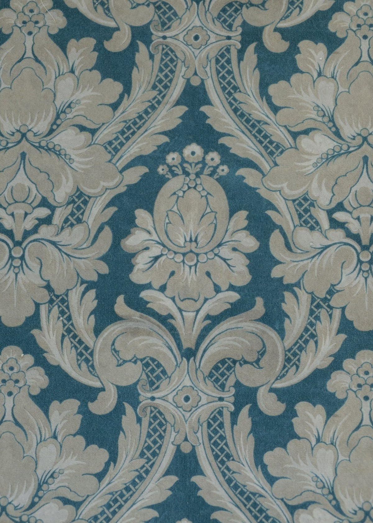 Venetian Damask Aqua Damaskus Fabric by Coordonné