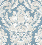 Venetian Damask Aqua Damaskus Fabric by Coordonné