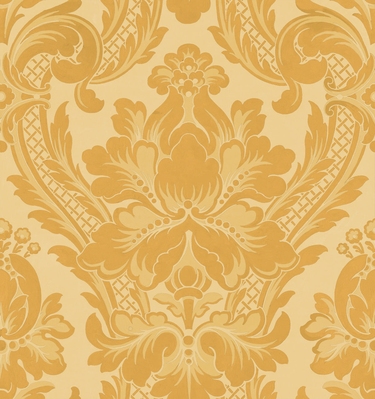 Venetian Damask Curry Damaskus Fabric by Coordonné