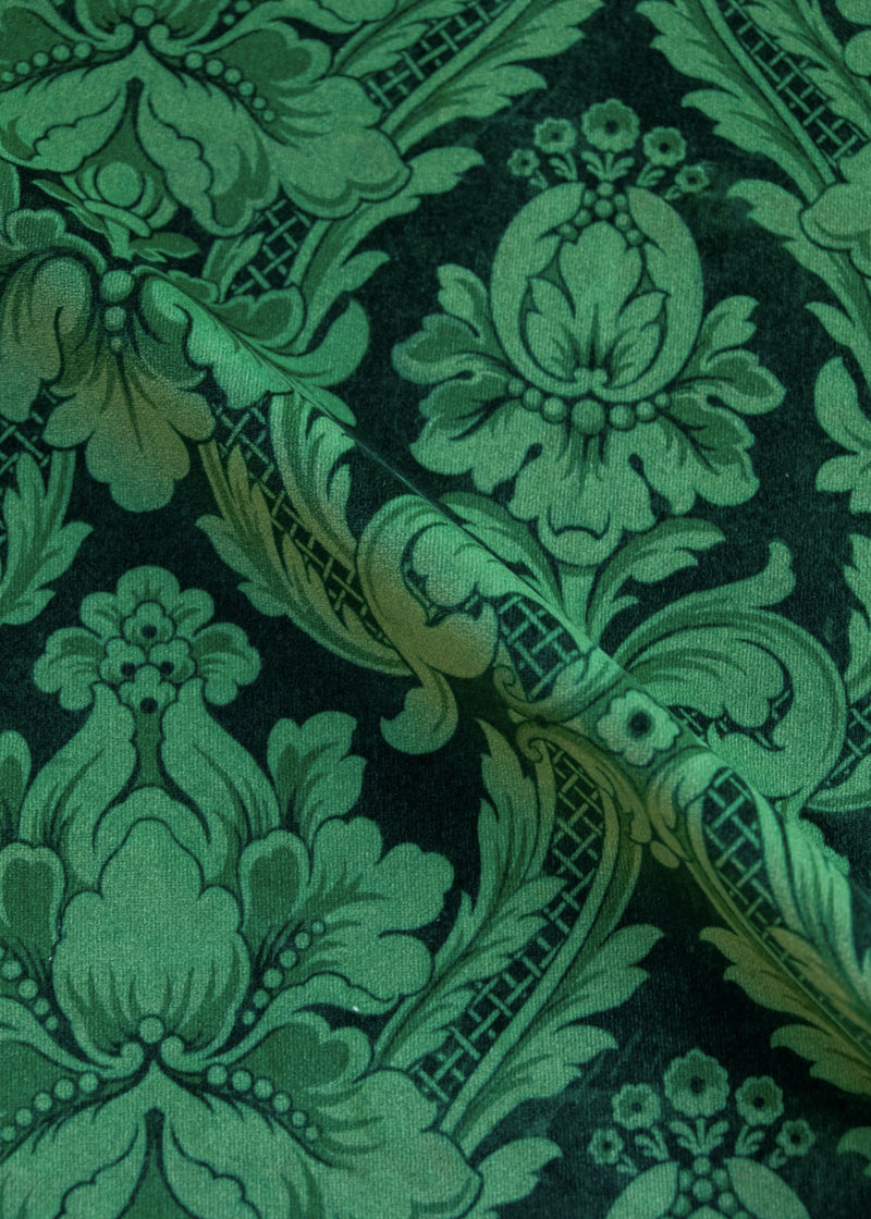 Venetian Damask Emerald Damaskus Fabric by Coordonné