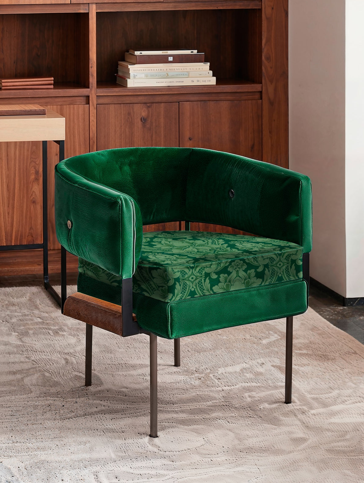 Venetian Damask Emerald Damaskus Fabric by Coordonné