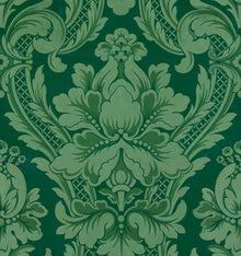 Venetian Damask Emerald Damaskus Fabric by Coordonné