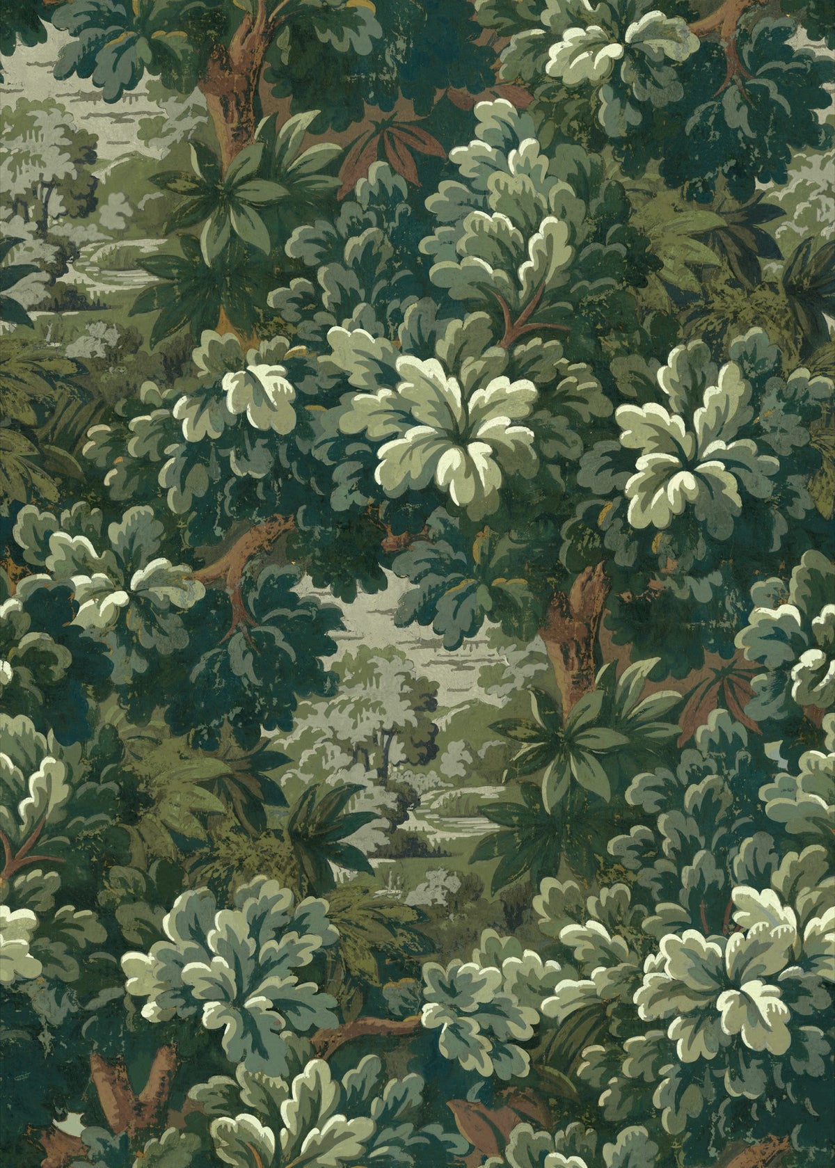 Verdure 16th Green Verdure 16th Fabric by Coordonné