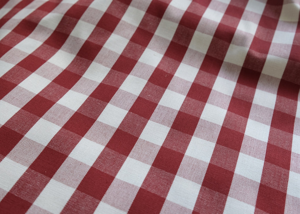 Vichy Red Piccadilly Fabric by Coordonné