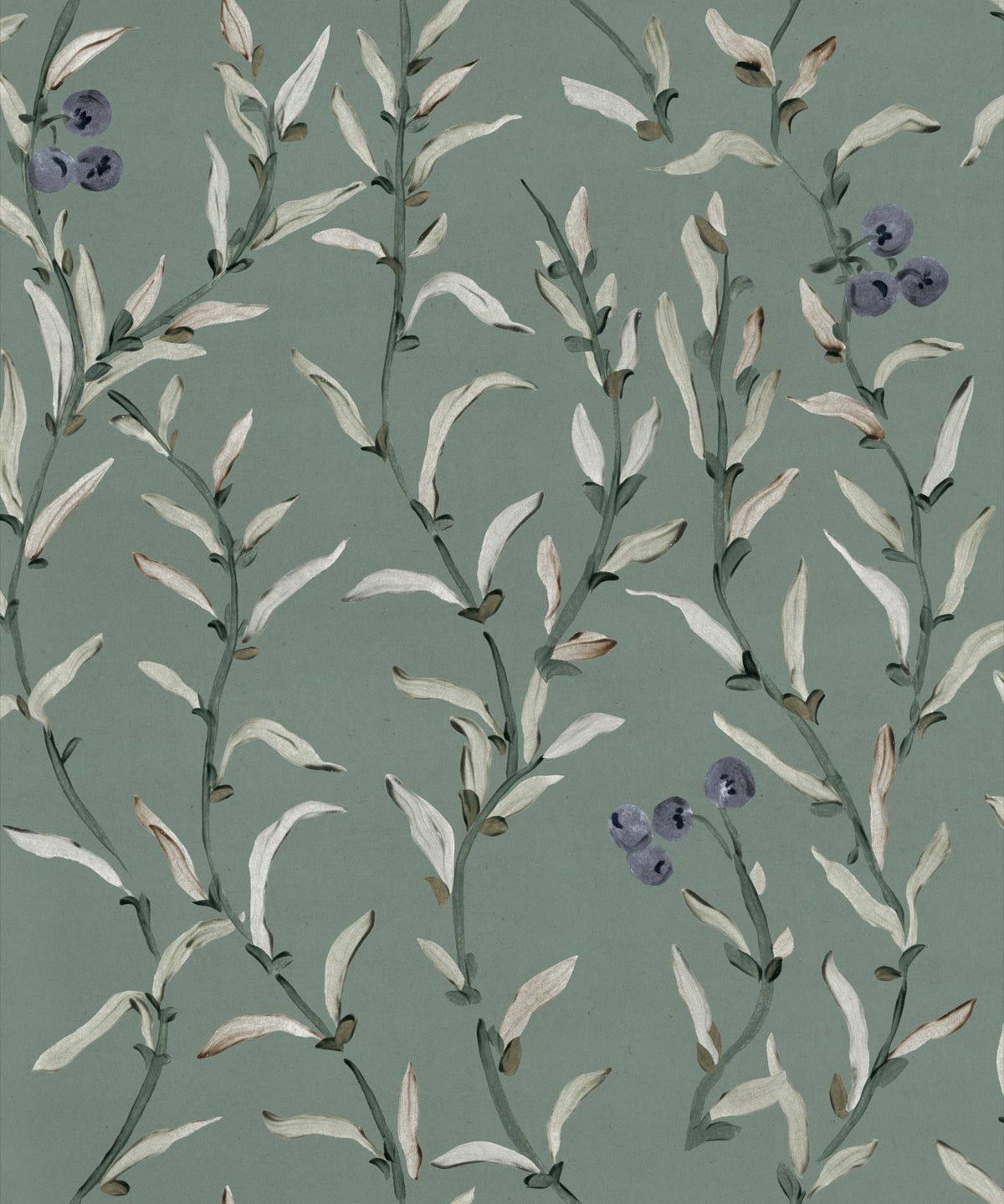 Wild Blackthorn Lagoon Cotswolds Fabric by Coordonné