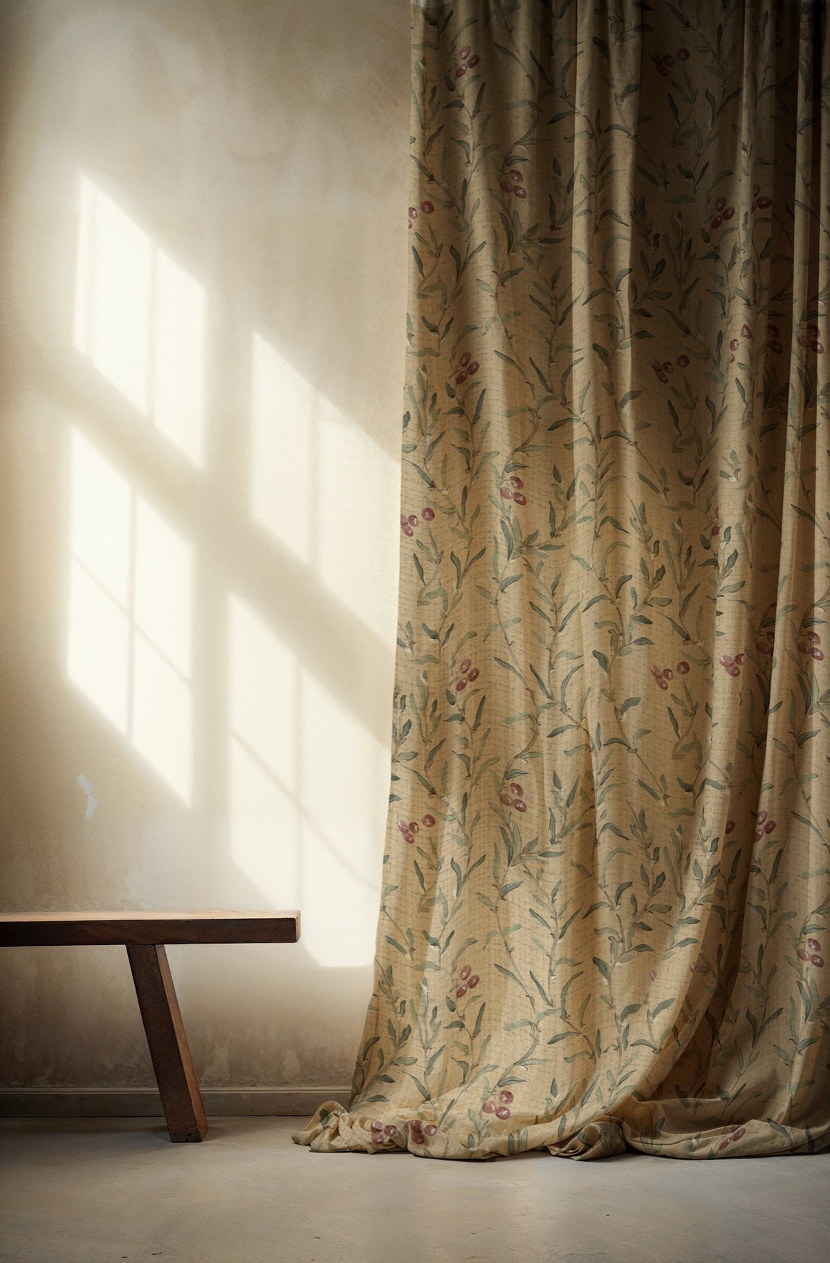 Wild Blackthorn Sunny Cotswolds Fabric by Coordonné