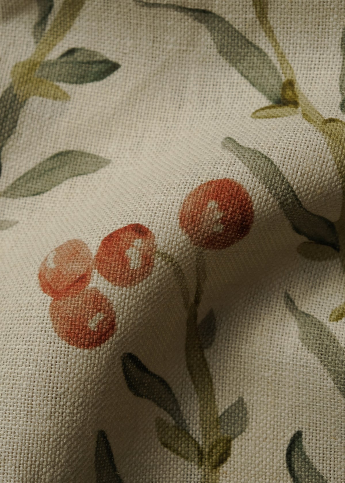Wild Blackthorn Vermillon Cotswolds Fabric by Coordonné