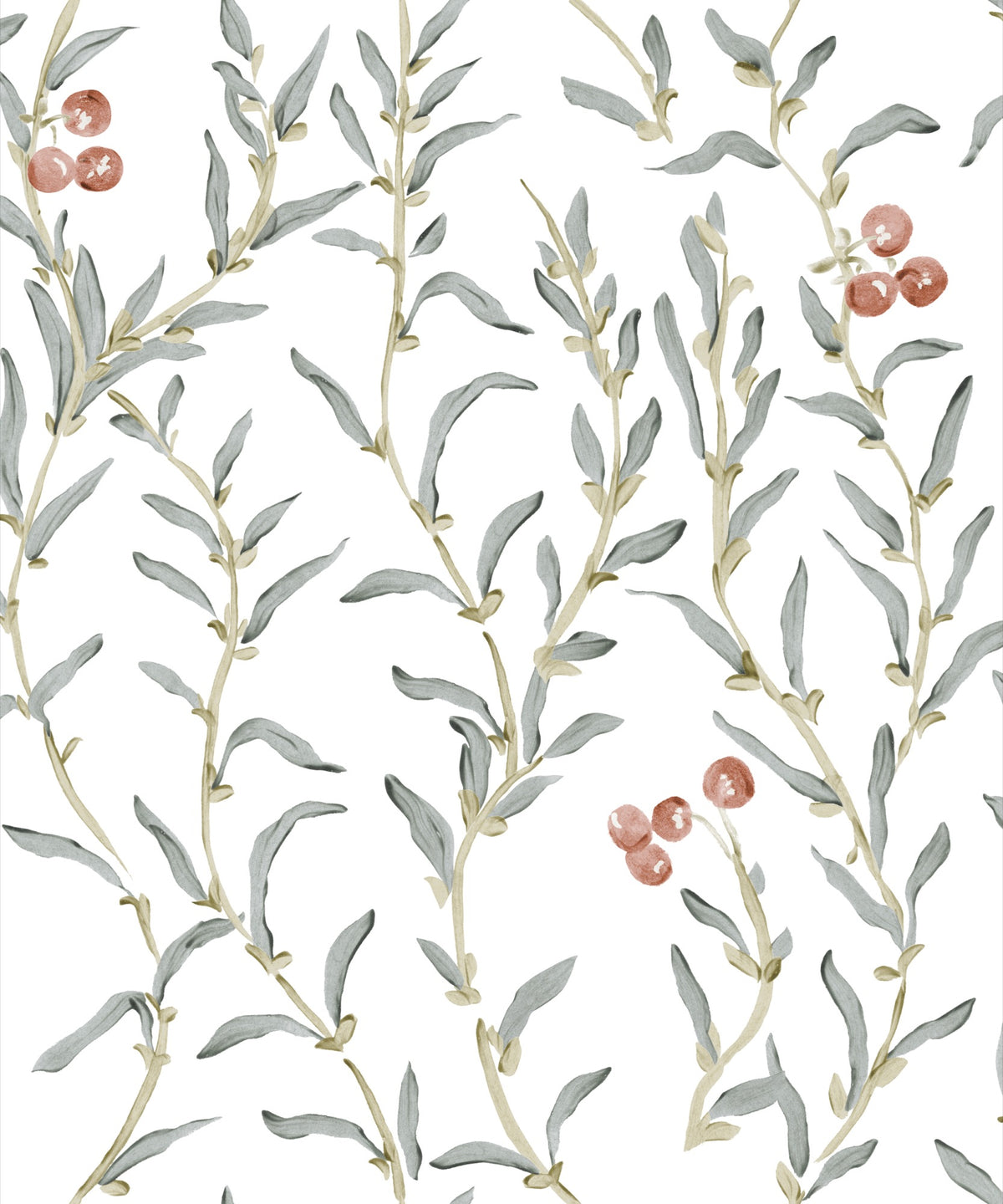 Wild Blackthorn Vermillon Cotswolds Fabric by Coordonné
