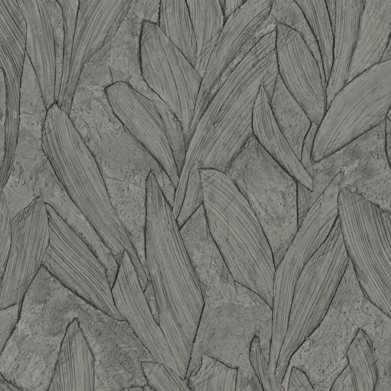 42524 Piante Sculptura Deep Slate Wallpaper By Arte