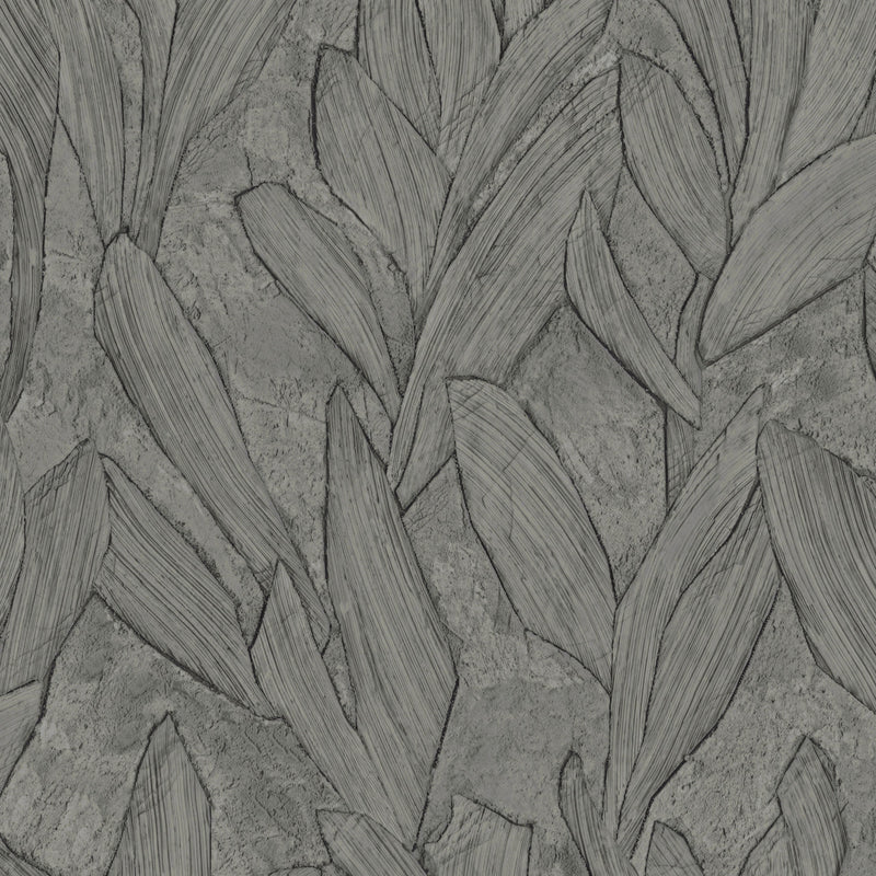 42524 Piante Sculptura Deep Slate Wallpaper By Arte