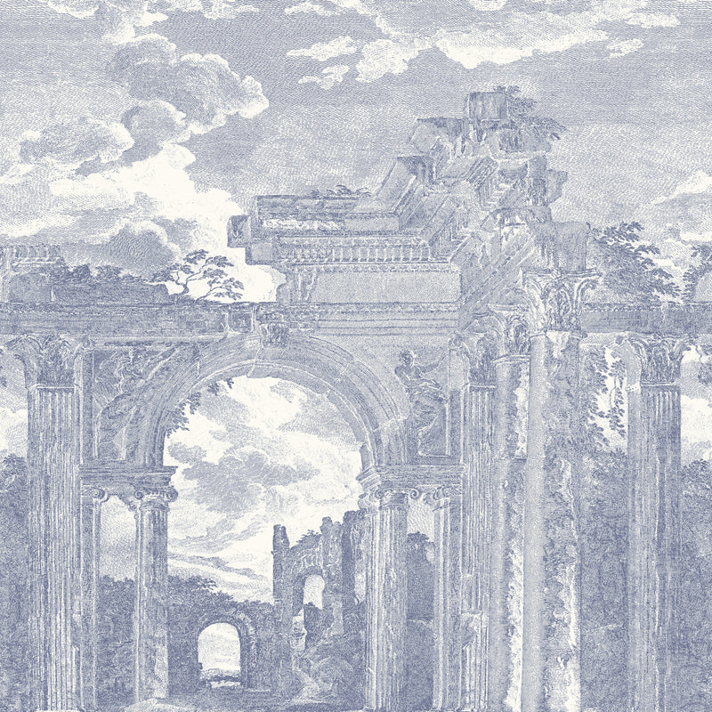 42561 Rovine Sculptura Denim Blue Wallpaper By Arte