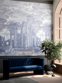 42561 Rovine Sculptura Denim Blue Wallpaper By Arte