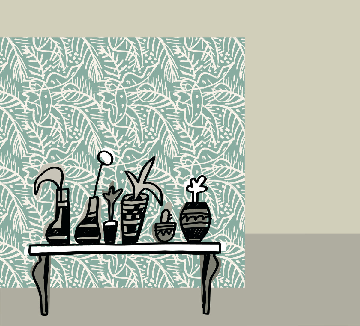 1992-7 Selva de Mar (1992-7) Brown 9 Selvas Mariscal Wallpaper by Tres Tintas - vignette