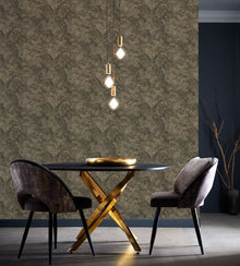 W0209/01 Silvan Charcoal Gilver Expressions Wallpaper by Clarke & Clarke