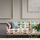 120344 Papilio Flamingo Papaya Loganberry Fabric by Harlequin