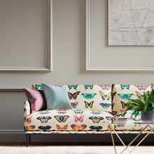 120344 Papilio Flamingo Papaya Loganberry Fabric by Harlequin