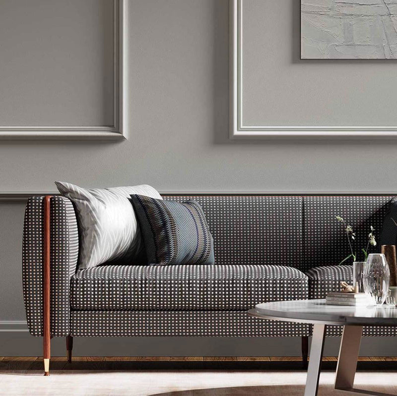 130690 Polka Pebble Charcoal Fabric by Harlequin