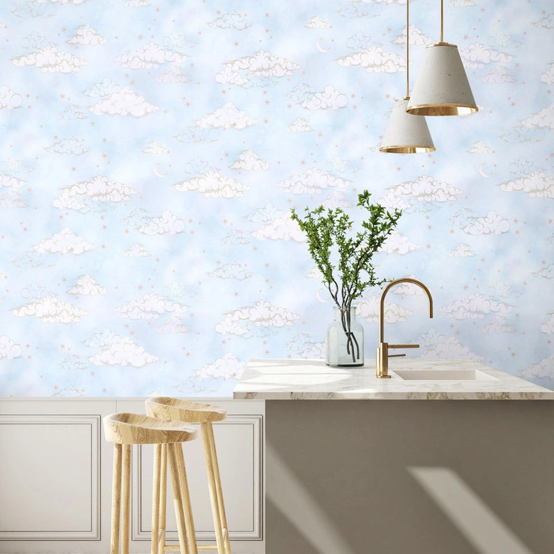 BMCF003/10A Starry Clouds Blue Sky Wallpaper by Brand McKenzie
