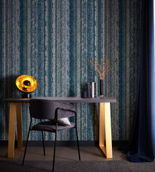 W0211/02 Striatus Midnight Expressions Wallpaper by Clarke & Clarke