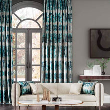 131370 Takara Teal Ink Fabric by Harlequin