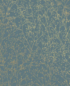 120384 Gypsophila Blue / Soft Gold Wallpaper by Clarissa Hulse