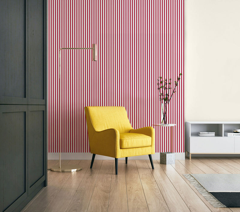 Veta Red Tilde Wallpaper by Tres Tintas