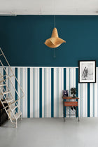TI3604-1 Razz Green, Blue Tilde Wallpaper by Tres Tintas