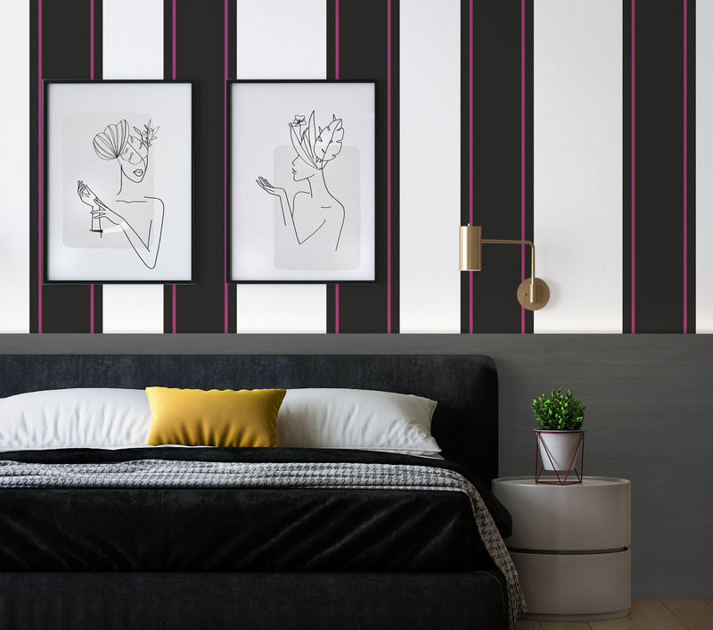 Sinus Beige, Purple Tilde Wallpaper by Tres Tintas