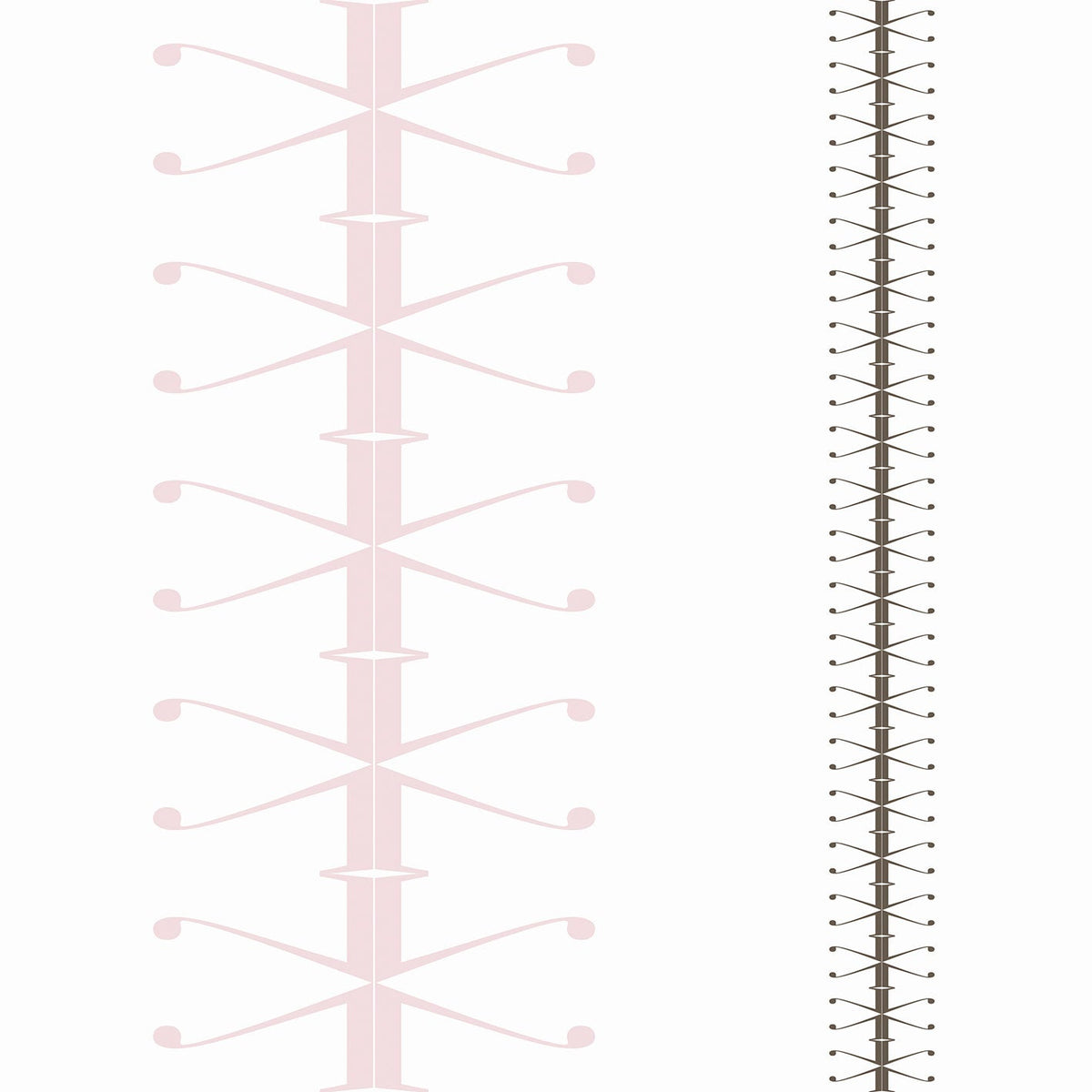 TI3606-3 Nota  Pink, Brown Tilde Wallpaper by Tres Tintas