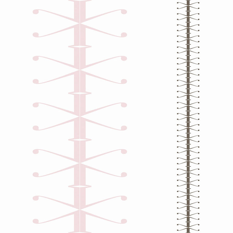 Nota  Pink, Brown Tilde Wallpaper by Tres Tintas