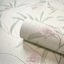 41331 Tiffany Floral Sage/White/Heather Wallpaper by Belgravia